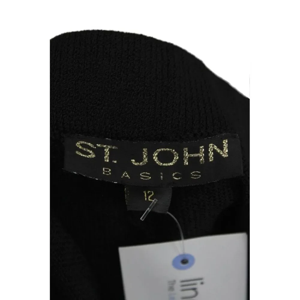 St. John Basics Unisex Black Polyester Shorts Size 12
